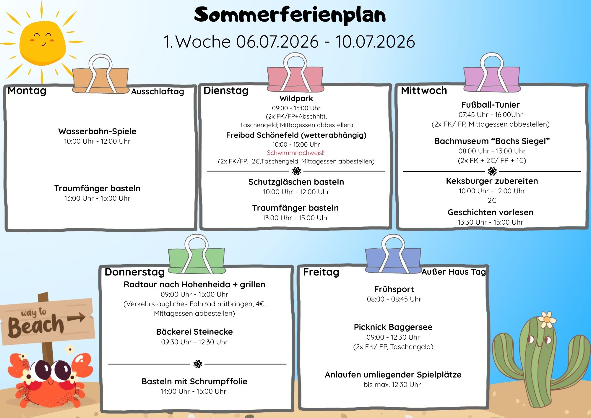Aktueller Ferienplan