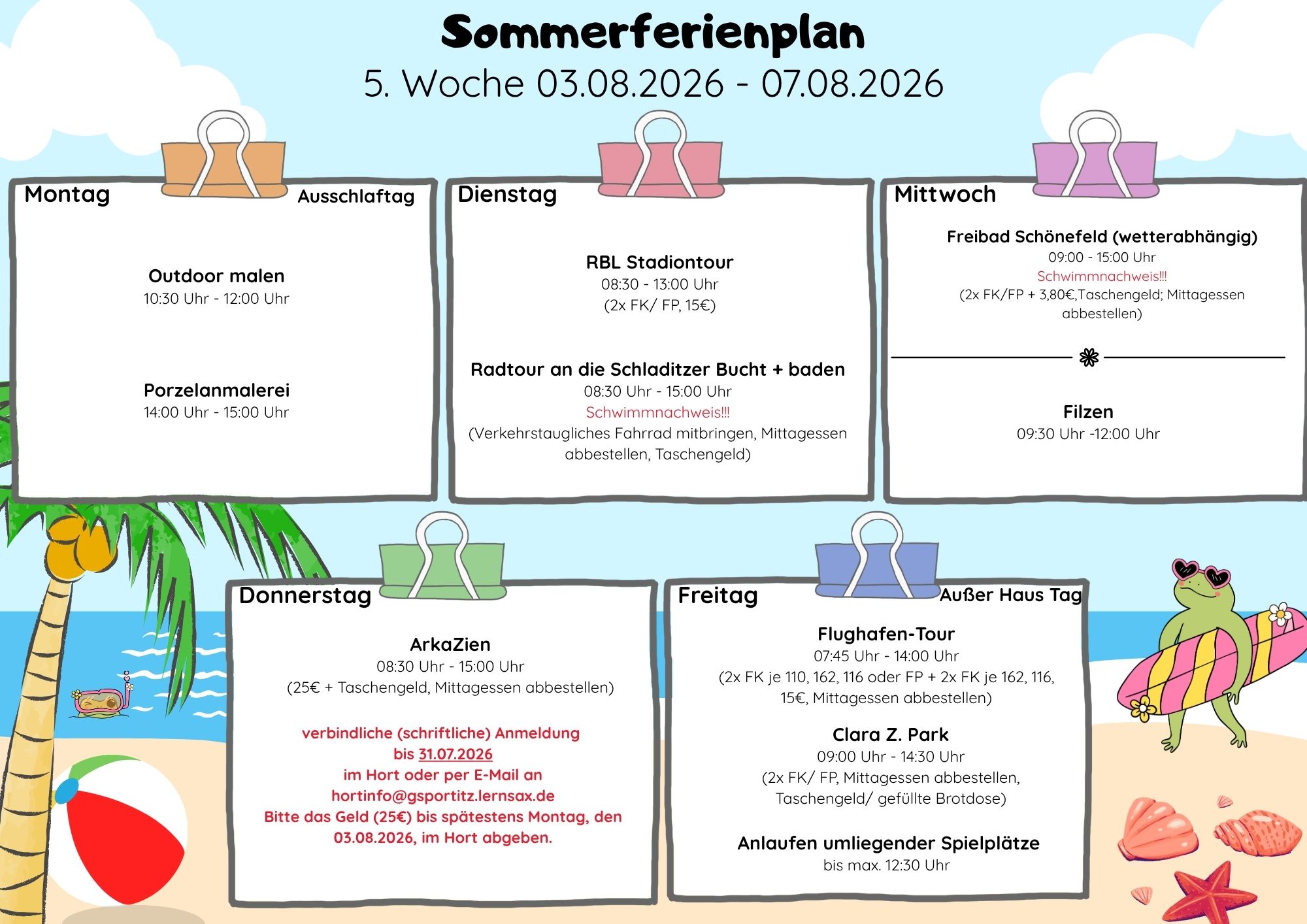 Aktueller Ferienplan